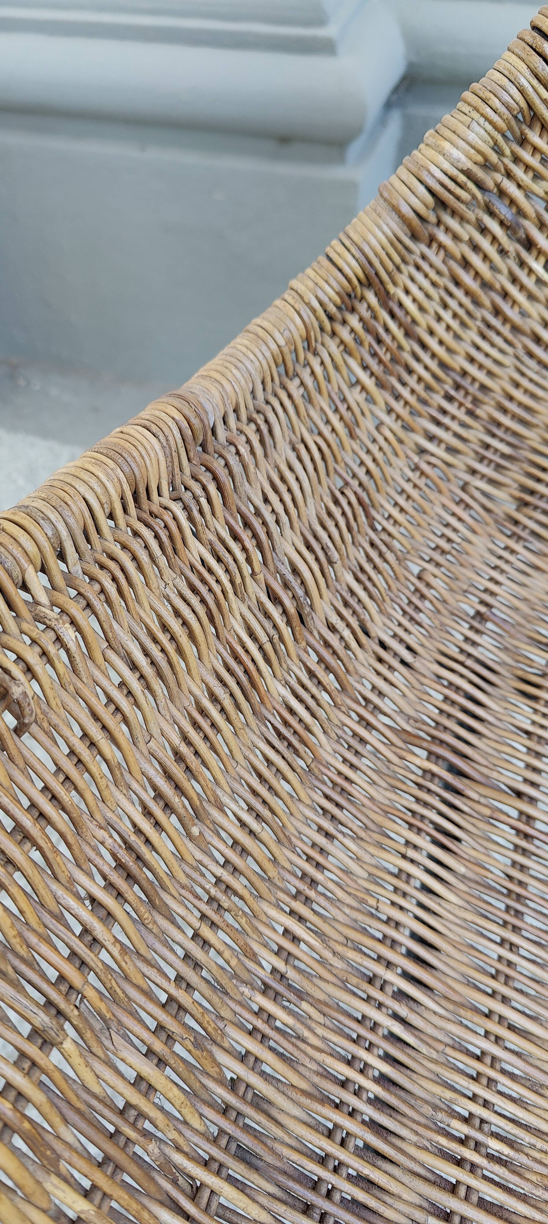 pair of Italian wicker chairs