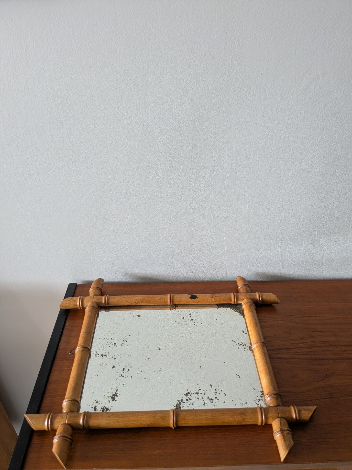 Miroir vintage bambou
