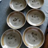 6 hollow plates Sarreguemines
