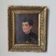 Oil on wood old portrait decoration antique countryside baroque molded