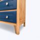 Commode art déco bois brut et bleu 1940
