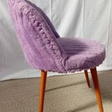 Chaise moumoute lilas années 50