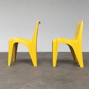 Set of stackable plastic chairs BA 1171 by Helmut Bätzner for Bofinger, 1960s.