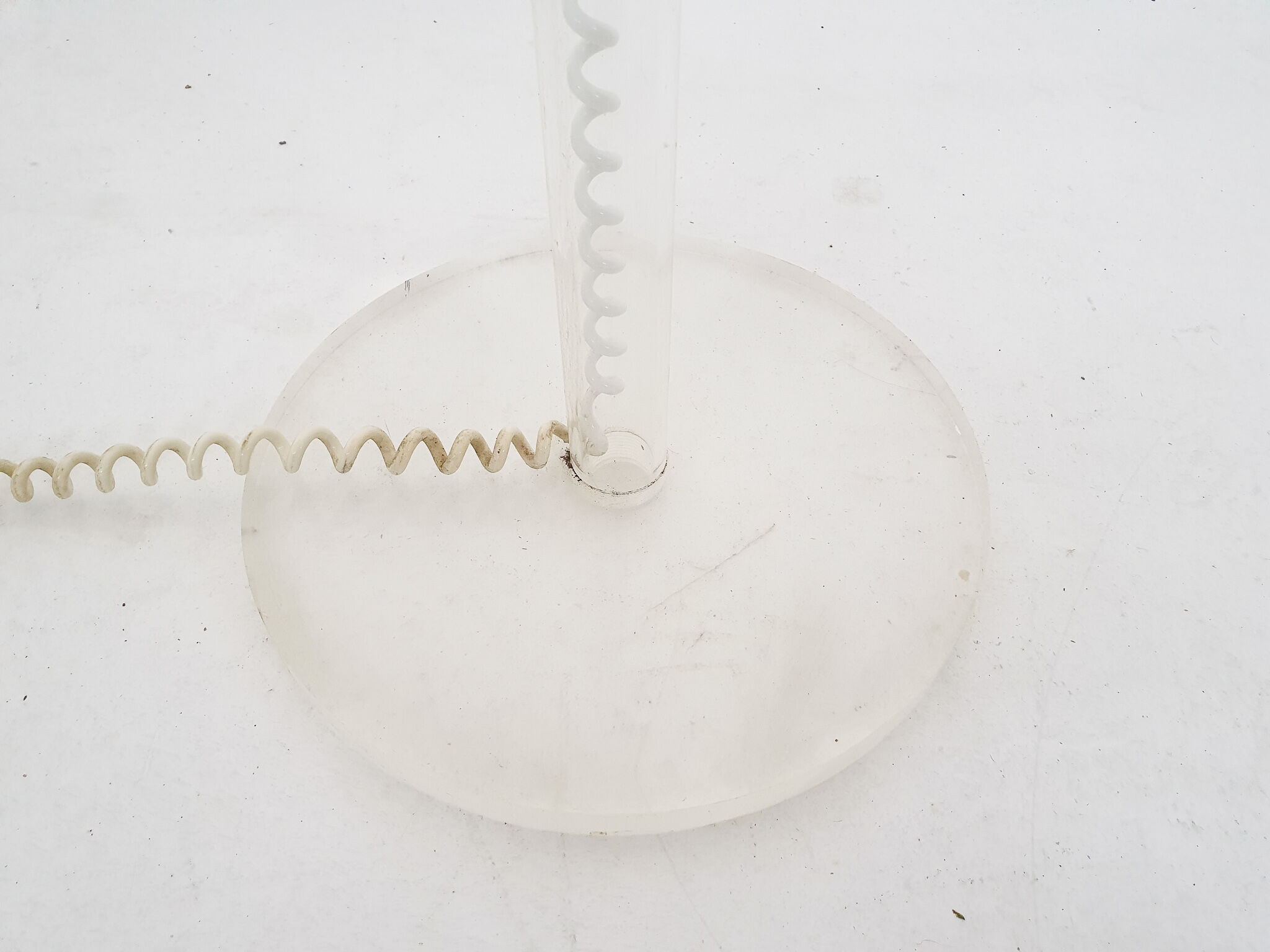 White plexi floor light by Harco Loor, The Netherlands