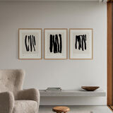 Set of 3 abstract giclee prints, 50x70