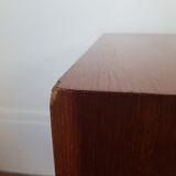 Wooden bedside table compass foot