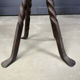 Vintage french wrought iron bar stools, 1960s - set of 3