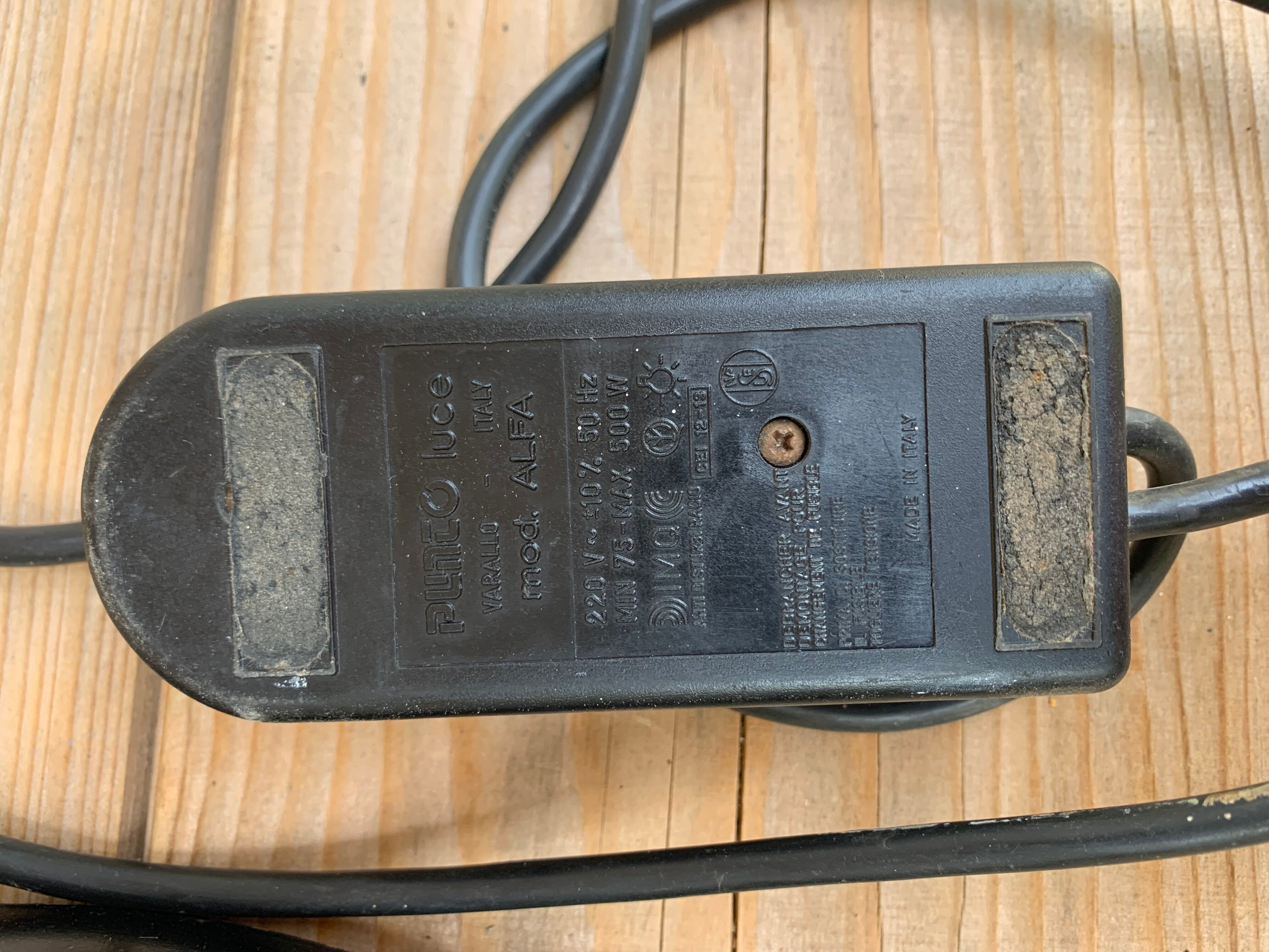 Varallo black halogen floor lamp alfa Italy model