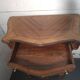Small support table in Louis XV style with marquetry and bronze.