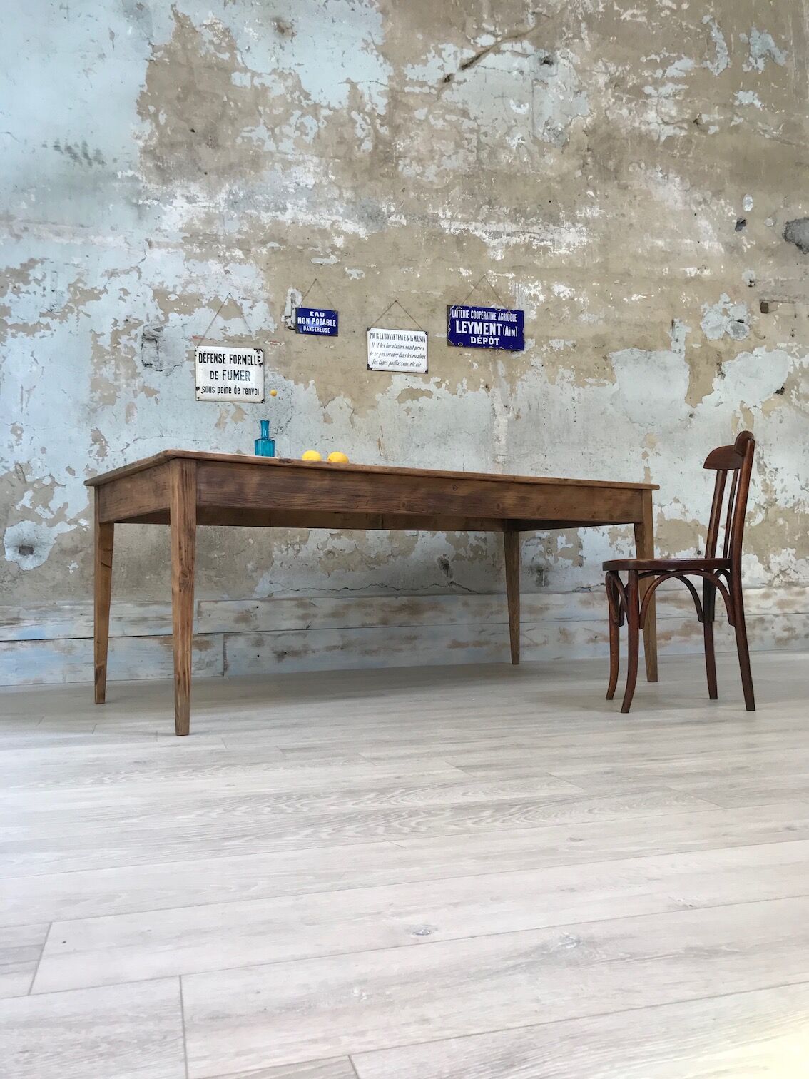 Vintage pine farm table