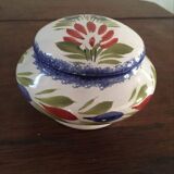 Round hand-painted faience candy
