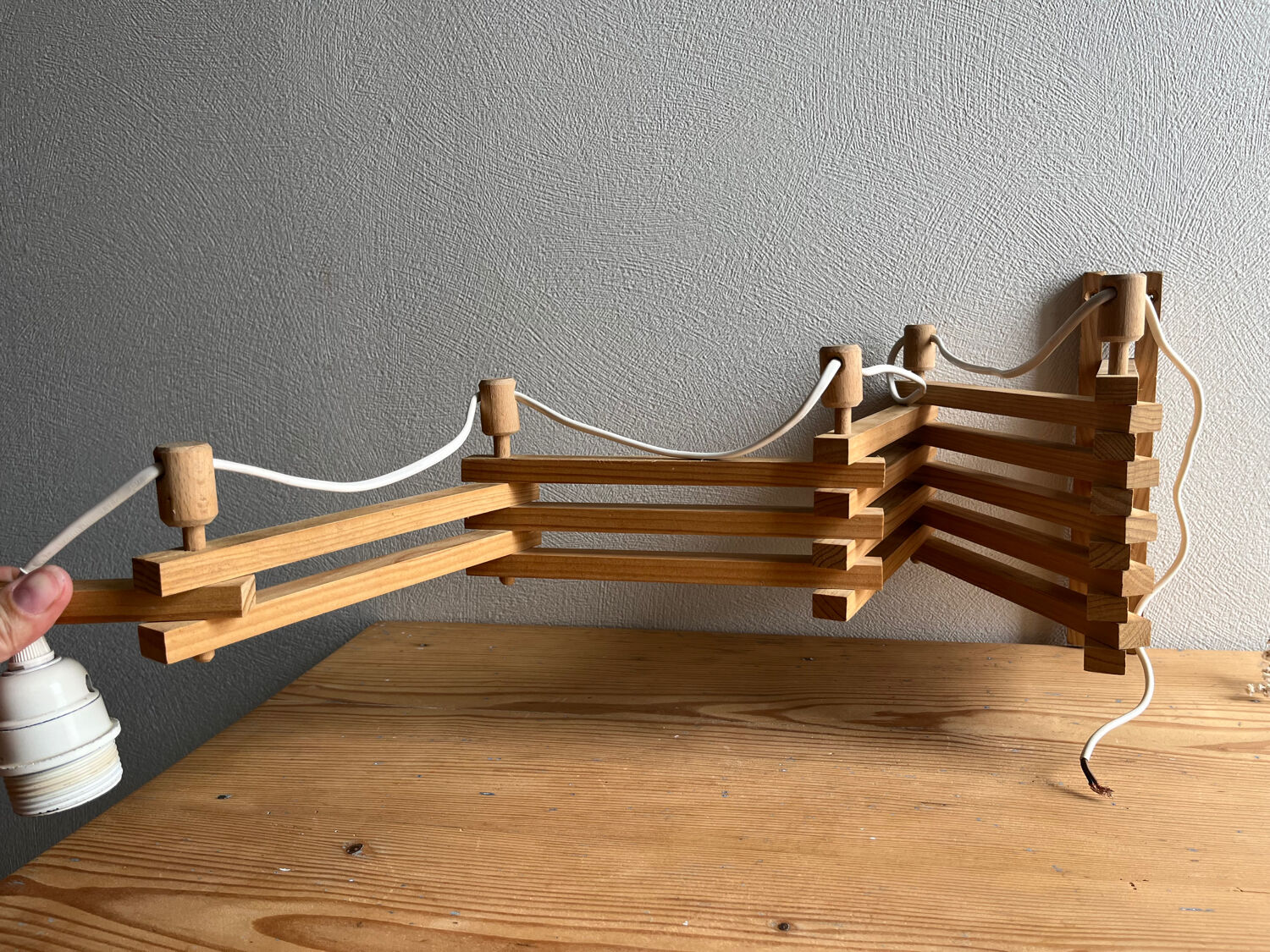 Vintage Scandinavian scissors wall light