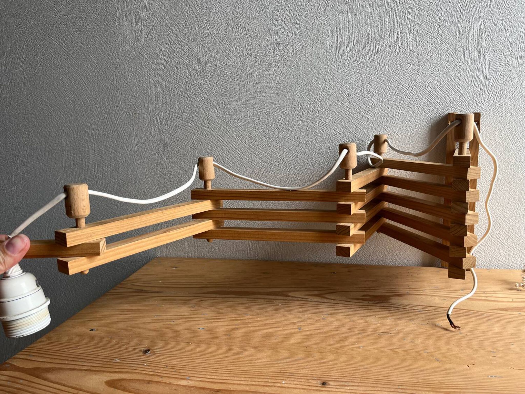 Vintage Scandinavian scissors wall light