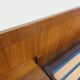 Double bed vintage Scandinavian in teak from the 1960s with integrated bedside tables.