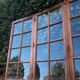 Glass window h141xl263 in oak 4 leaves