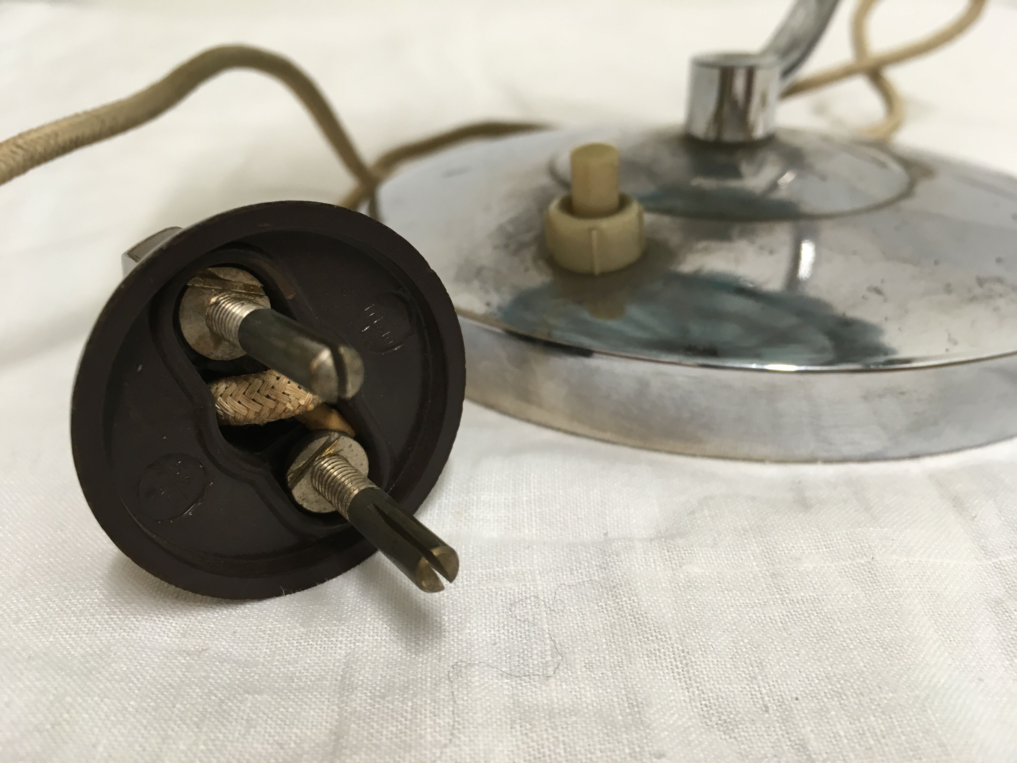 Opaline lamp blue marble art deco