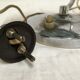 Opaline lamp blue marble art deco