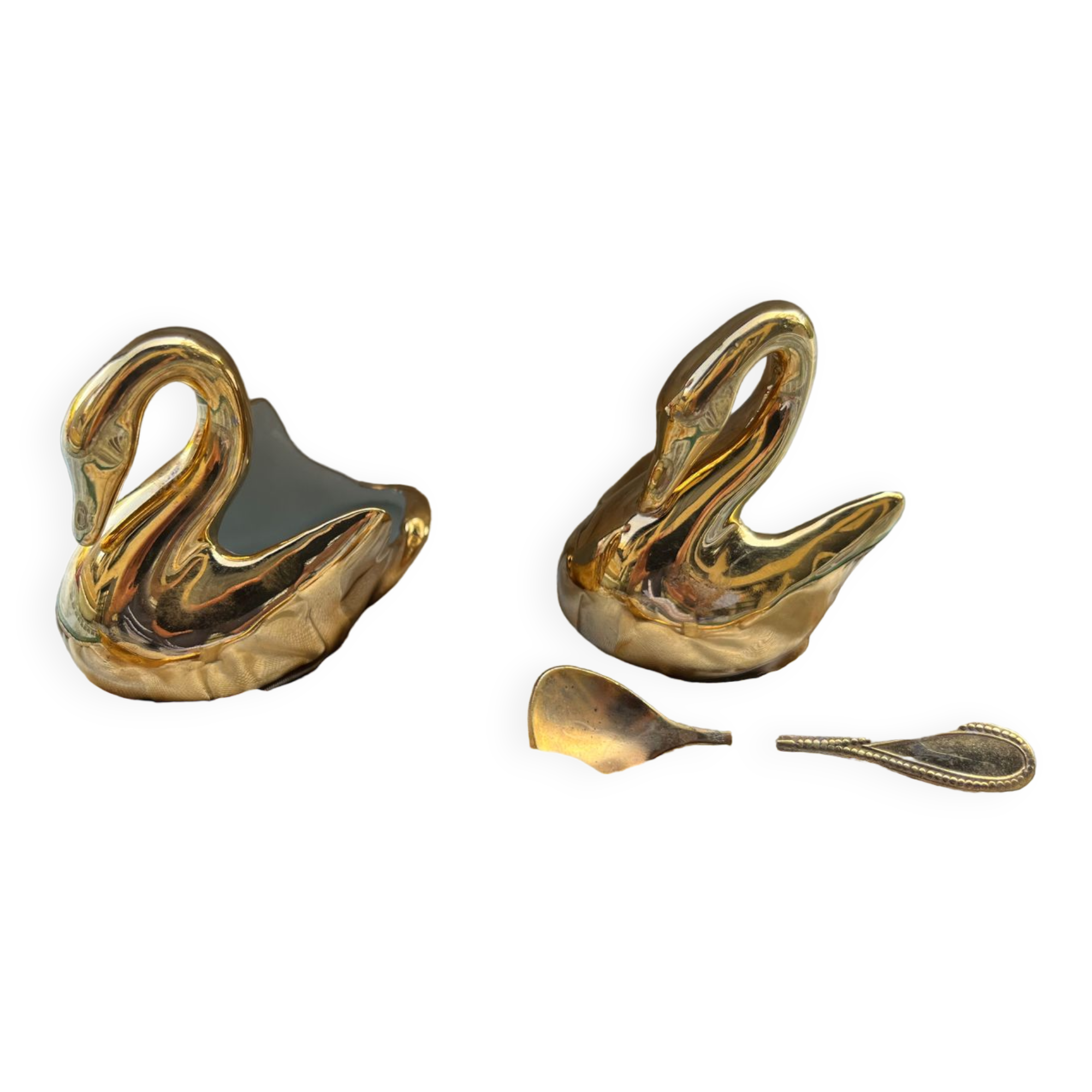 Pair of Limoges salt cellars