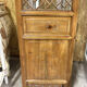 Set of 2 Vietnamese panels with geometric lattice.
