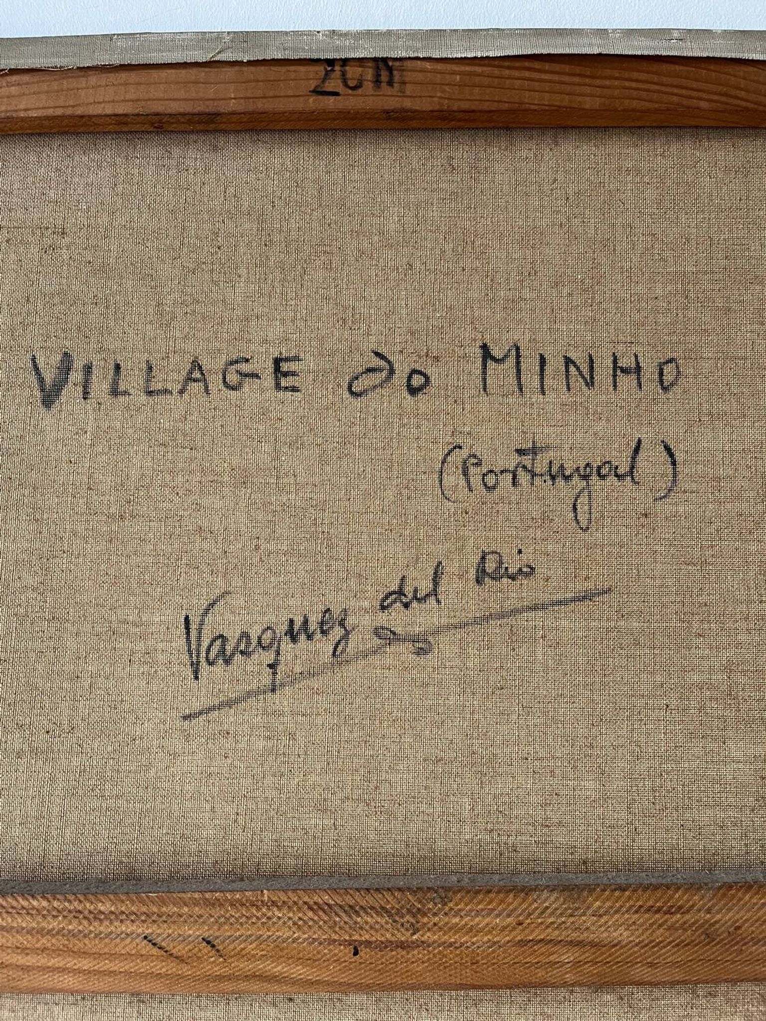 Village do Minho au Portugal, signé Vasquez del Rio