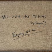 Village do Minho au Portugal, signé Vasquez del Rio