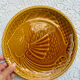 6 large barbotine plates gien fish