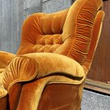 Vintage velvet armchair