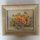 Watercolor painting bouquet of flowers signed old