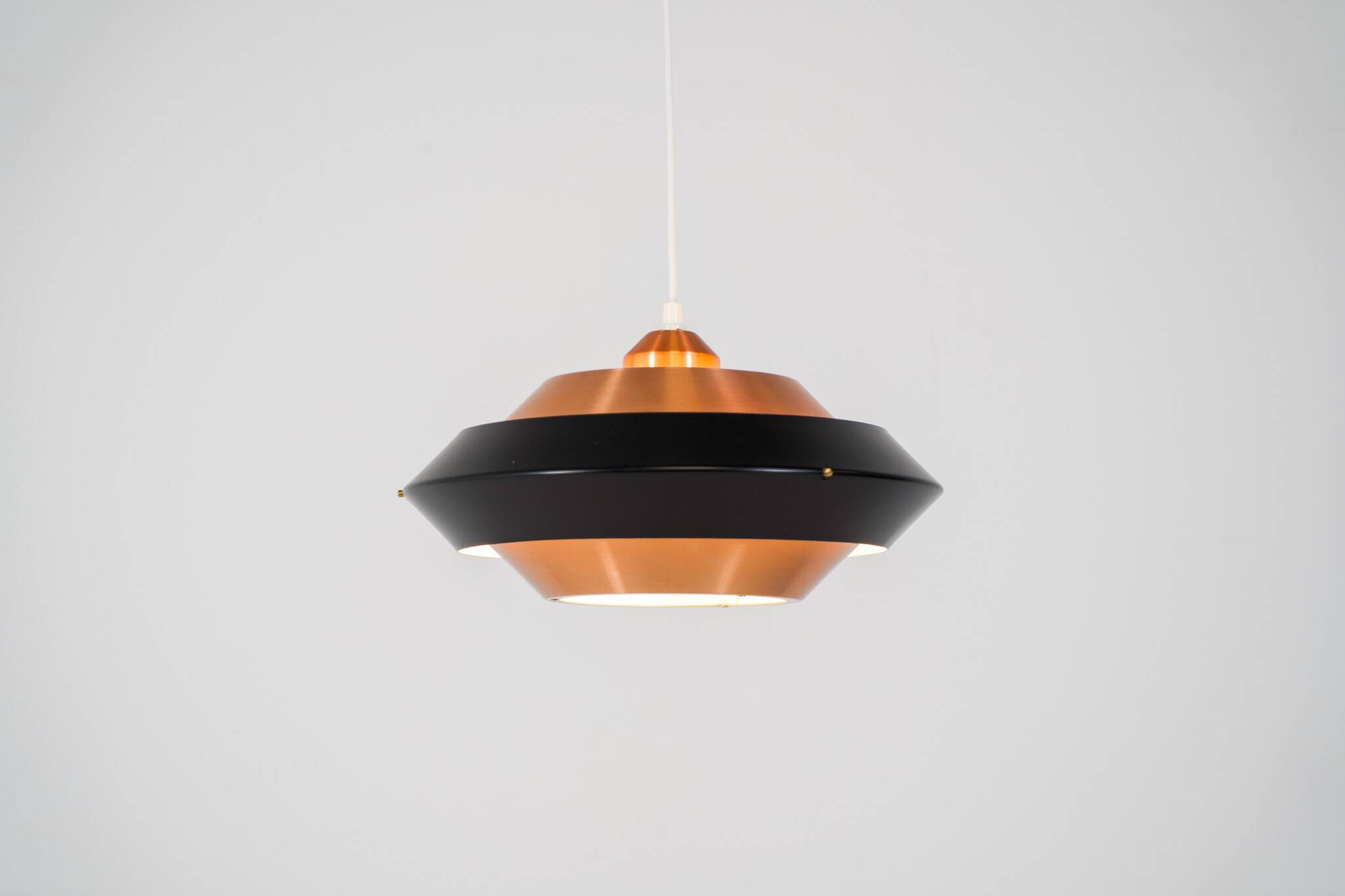 Copper & black pendant light