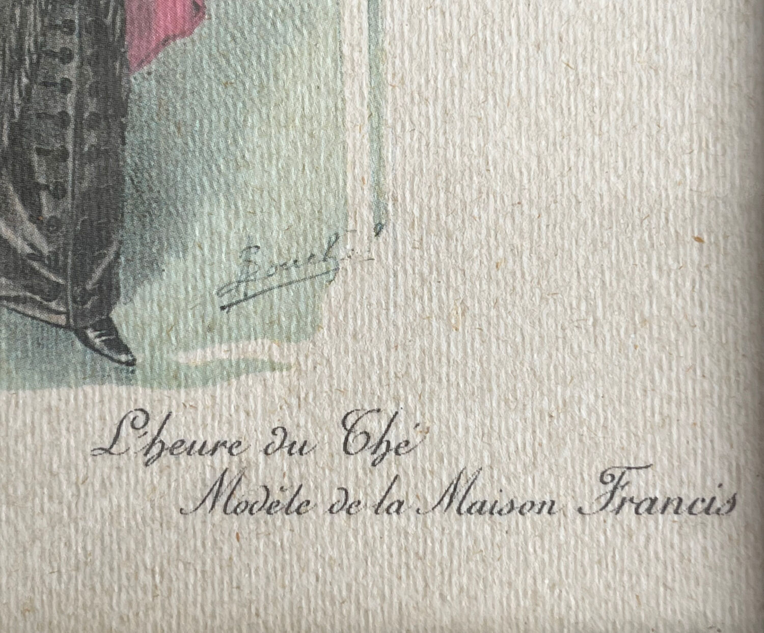 Framed fashion engraving