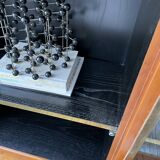 Mahey bookcase in elm and XXL brass