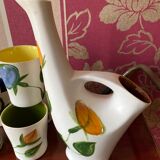 Lemonade service "pottery of the marsh" 6 glasses and 1 pitcher
