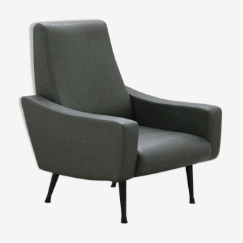 Fauteuil vintage en skaï