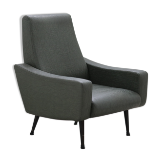 Fauteuil vintage en skaï