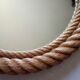 Round mirror in rope 1950s 35,5cm