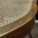 Caned hairdresser/barber chair – adjustable backrest