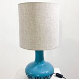 Mid-Century Blue Ceramic Table Lamp
