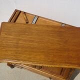 Oak TV unit with a rotating top