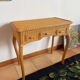 Rattan console desk with curved legs, 1970s