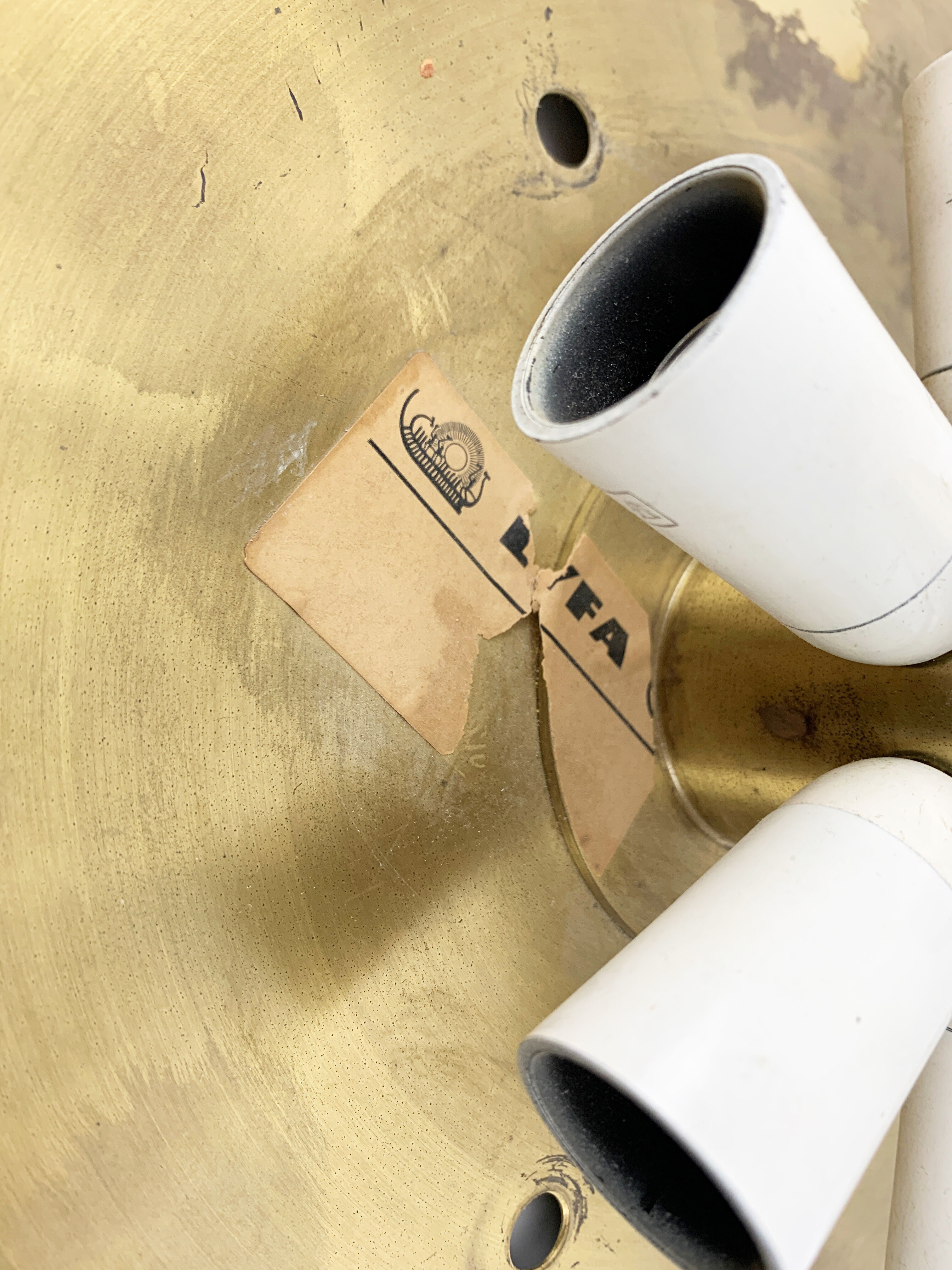 ceiling lamp by carl fagerlund for Lyfa, glass & brass, Denmark, 1960s