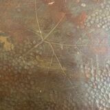 Hammered copper tray and bronze handles