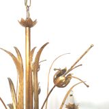 Golden metal leaf and flowers