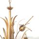 Golden metal leaf and flowers