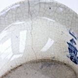 Old Rectangular Hollow Dish In English Earthenware 19th Chinese Decor Blue Willow