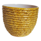 Vintage “rope” slip ceramic planter