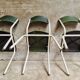 Set of vintage chairs stacking chairs green bakelite