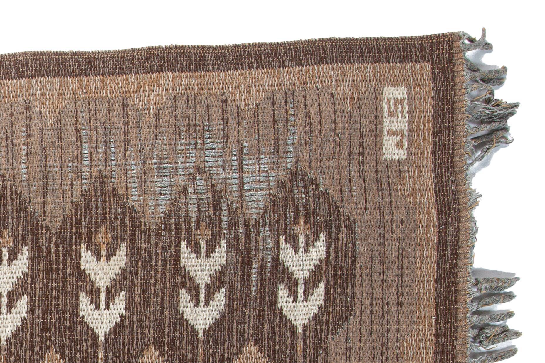 Scandinavian rug signed JS, 191cm x 138cm