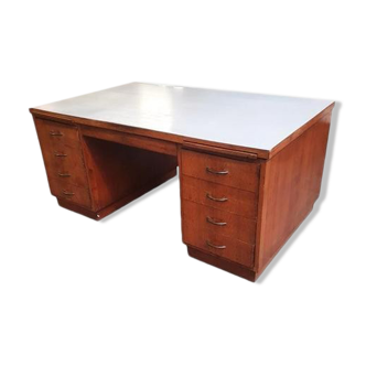 Vintage 1950 executive desk oak and formica
