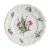 Plate Lunéville hand painted flowers