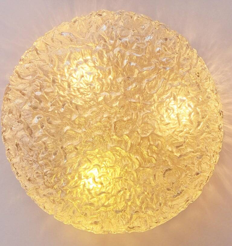 Large Midcentury Bubble Flush Mount, Helena Tynell, Limburg, Germany, 1970s